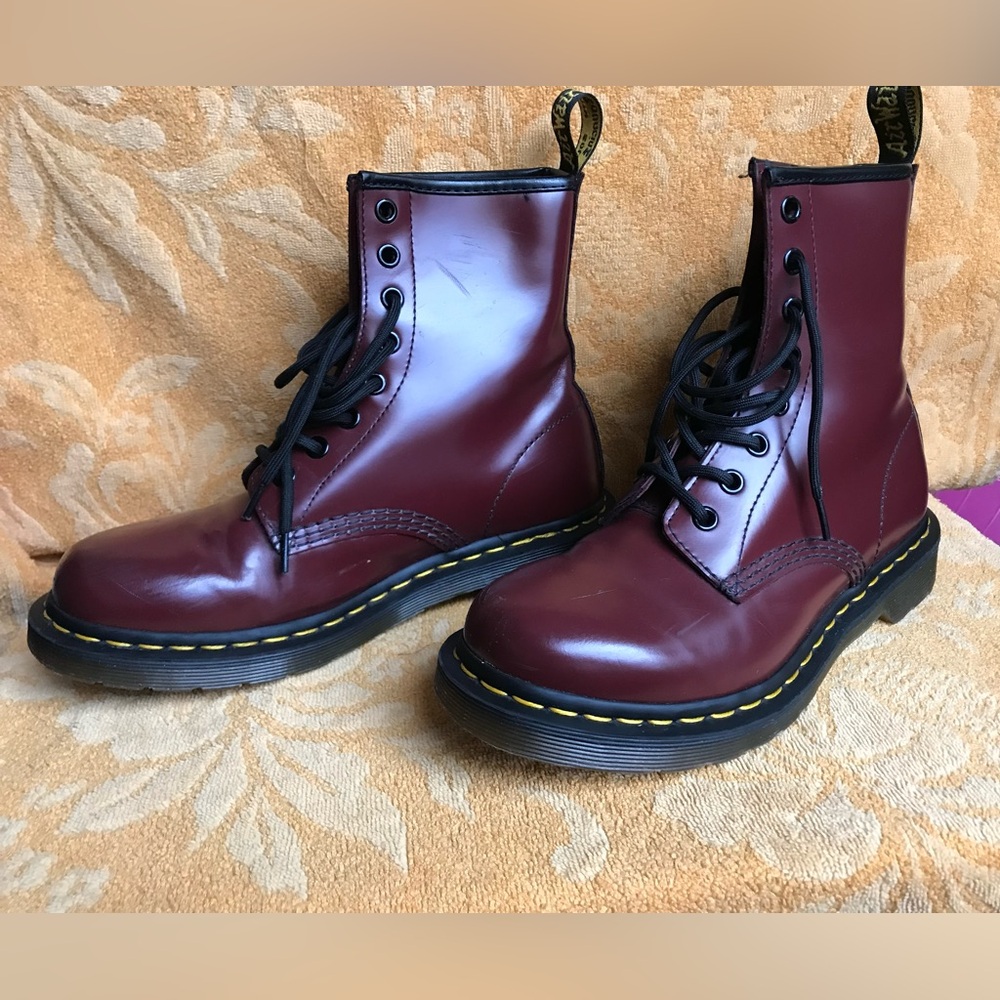 Dr. Martens Burgundy Ankle Boots